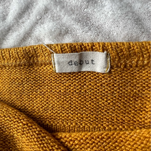 Debut Knit Crop Top Mustard Yellow - Picture 4 of 6